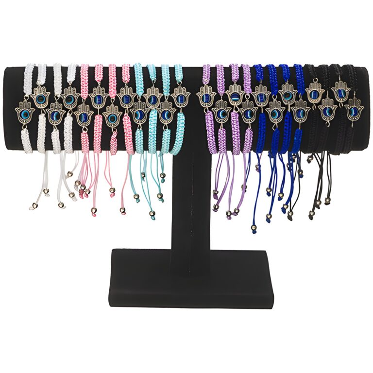 Bracelets with Amulets - Assorted Set 24 Pcs On Stand(14X24X7)