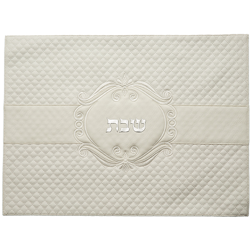 Faux Leather Challah Cover 44X59 cm with Embossed logo