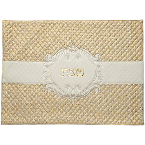 Faux Leather Challah Cover 44X59 cm with Embossed logo