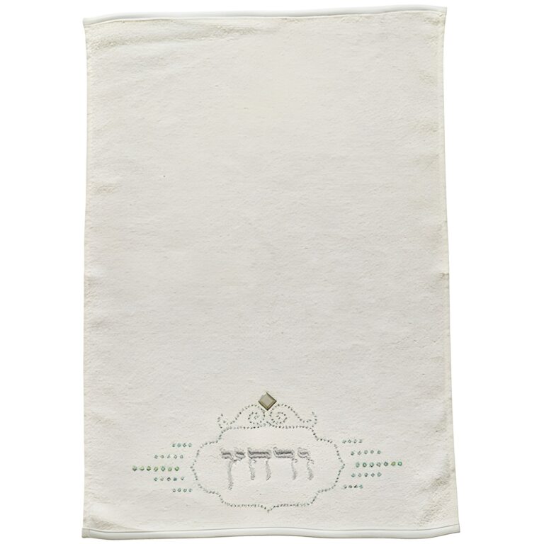 A Pair of White Hand Towels with Fancy Stones 31.5*50 cm