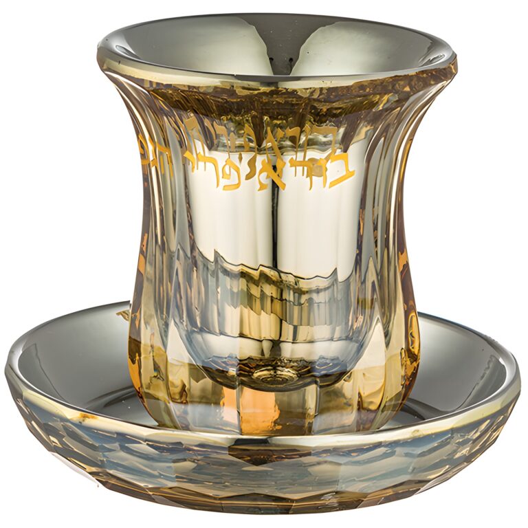 Crystal Kiddush Cup Without Stem 9 cm Contain 100ml // 3.4oz