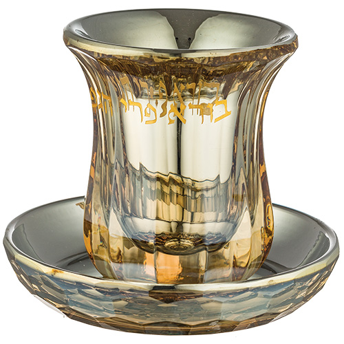 Crystal Kiddush Cup without Leg  9 cm contain 100ml / 3.4oz