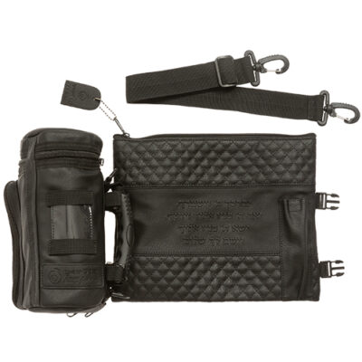 Leatherette Thermal Tefillin & Tallit Protective Case "Tik-taf" 22 cm- Black