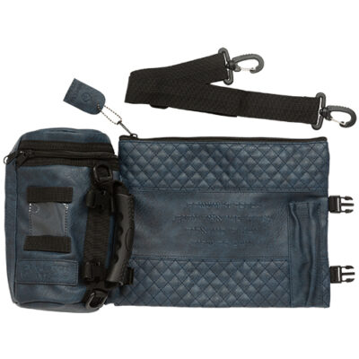 Leatherette Thermal Tefillin & Tallit Protective Case "Tik-taf" 22 cm- D.blue - Dark Blue