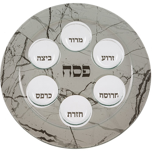 GLASS PASSOVER PLATE 35 CM