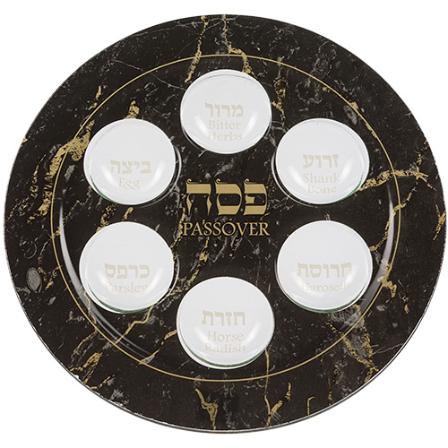 GLASS PASSOVER PLATE 35 CM