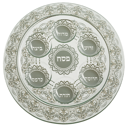 GLASS PASSOVER PLATE 35 CM