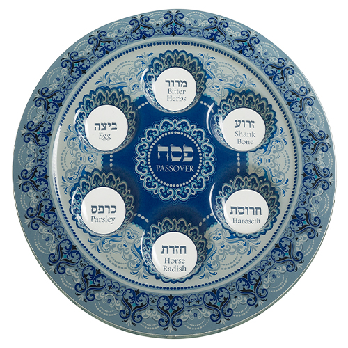 GLASS PASSOVER PLATE 35 CM