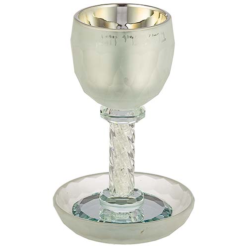 Crystal Kiddush Cup 16 cm contain 100ml / 3.4oz