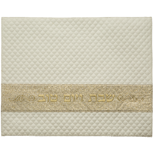 Faux Leather Challah Cover 42X52 cm with Embossed logo