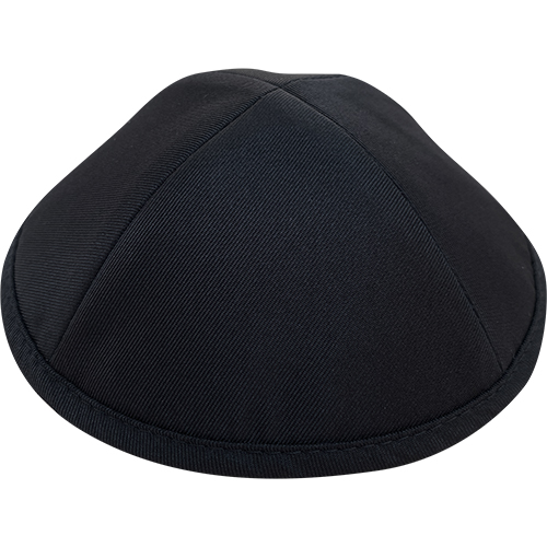 Elegant Black Kippah  size 2 17.5 cm