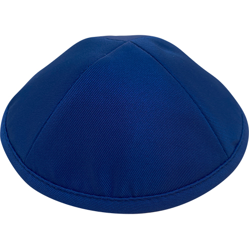 Elegant Blue Kippah  size 4 19 cm