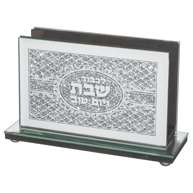 מחזיק גפרורים זכוכית עם אבנים 158 ס"מ