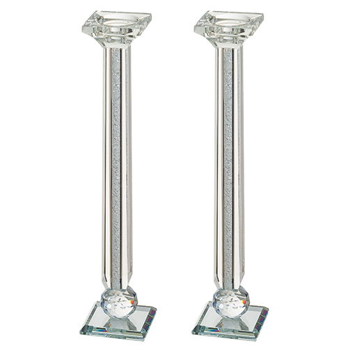 Crystal Candlesticks With Stones 34 cm