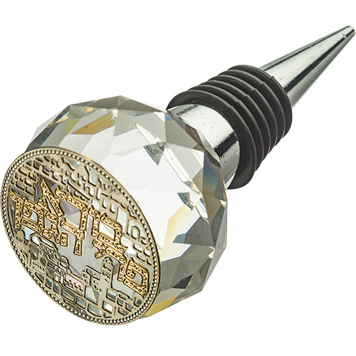 Crystal Wine Stopper 9 cm with Laser Cut Plaque