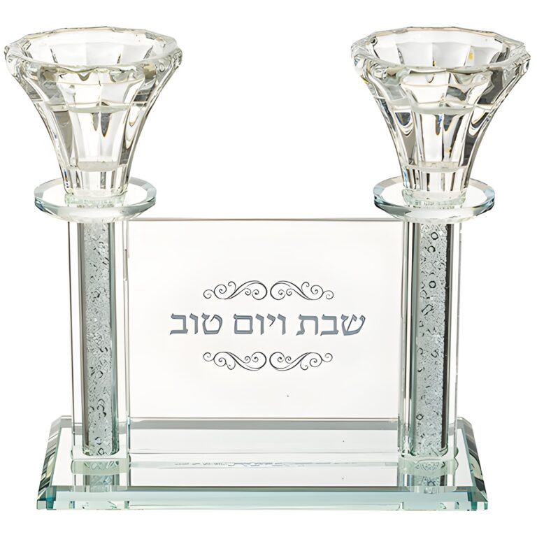 Elegant Crystal Candlesticks 15 cm