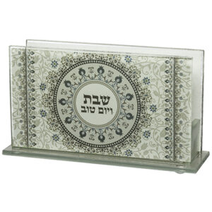 מחזיק גפרורים זכוכית עם הדפסה "הדלקת נרות" 12.58