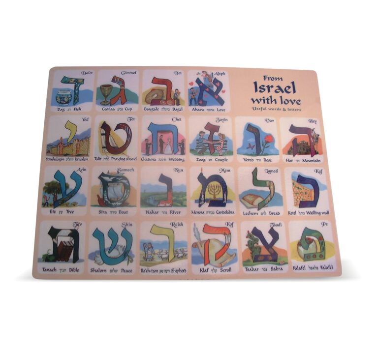 Pa Aleph Bet Laminated 32x42 cm