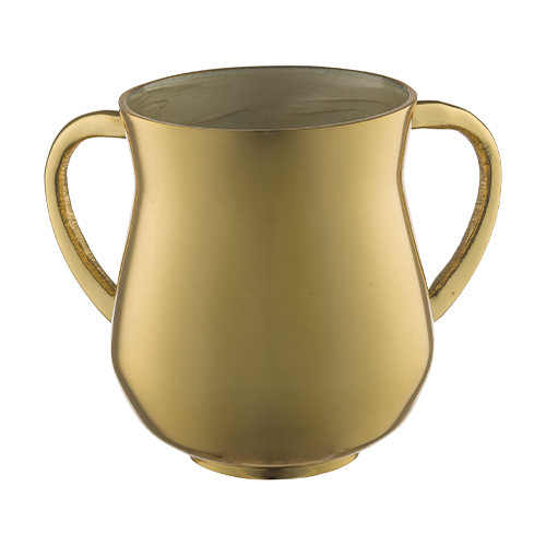 Aluminum Elegant Washing Cup 13 cm - Gold Color