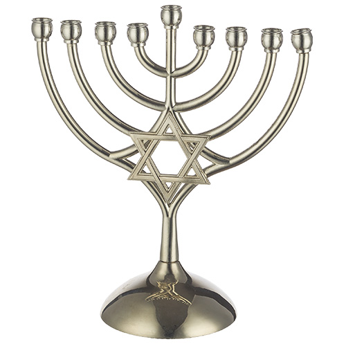 Metal Menorah 18*16 cm-Magen David