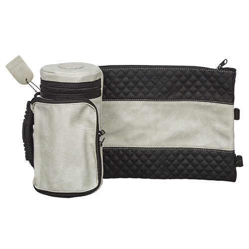 Leather- Like Thermal Tefillin & Tallit Protector Container "Tik-Taf" 22 cm- Black & Gray