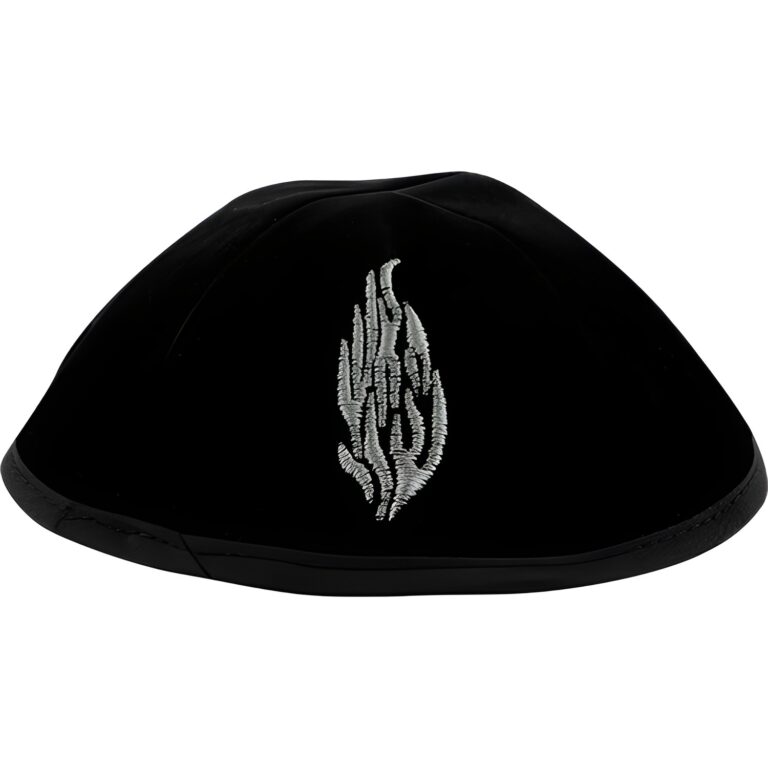 Velvet Plush Black Kippah 4 Parts