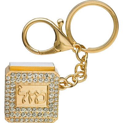 Metel Mazal Keyholder with Tehillim Book 3 cm - Gold
