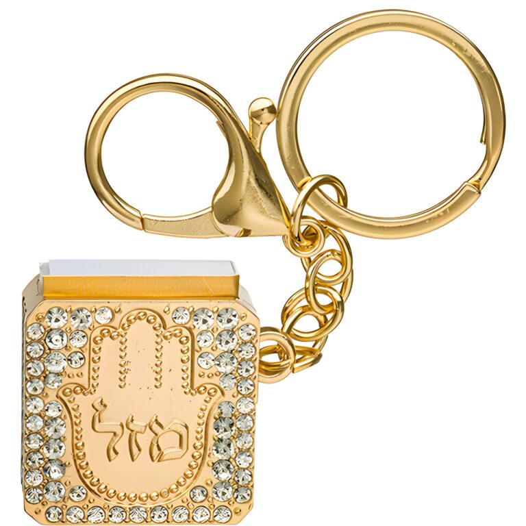 Metel Mazal Keyholder with Tehillim Book 3 cm - Gold