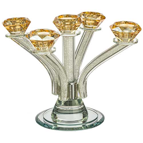 Crystal Candlesticks 5 Branches 23 cm - Stones