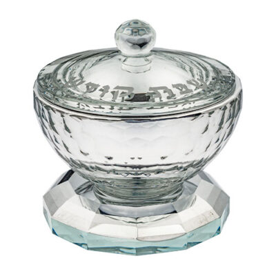 Crystal Salt & Pepper Holders 7 cm - Silver