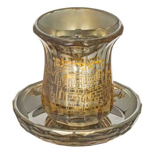 גביע קריסטל מהודר "ירושלים" ללא רגל 9 ס"מ תכולה
