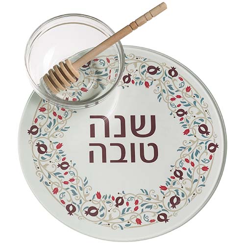 Reinforced Glass Set for Serving an apple with honey 19 cm
