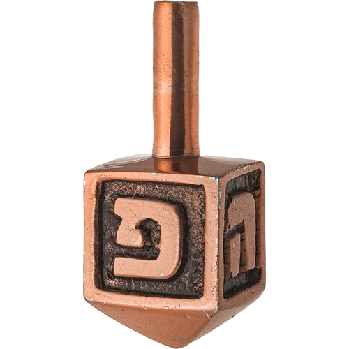 Dreidels 6 cm- Nickel Finish