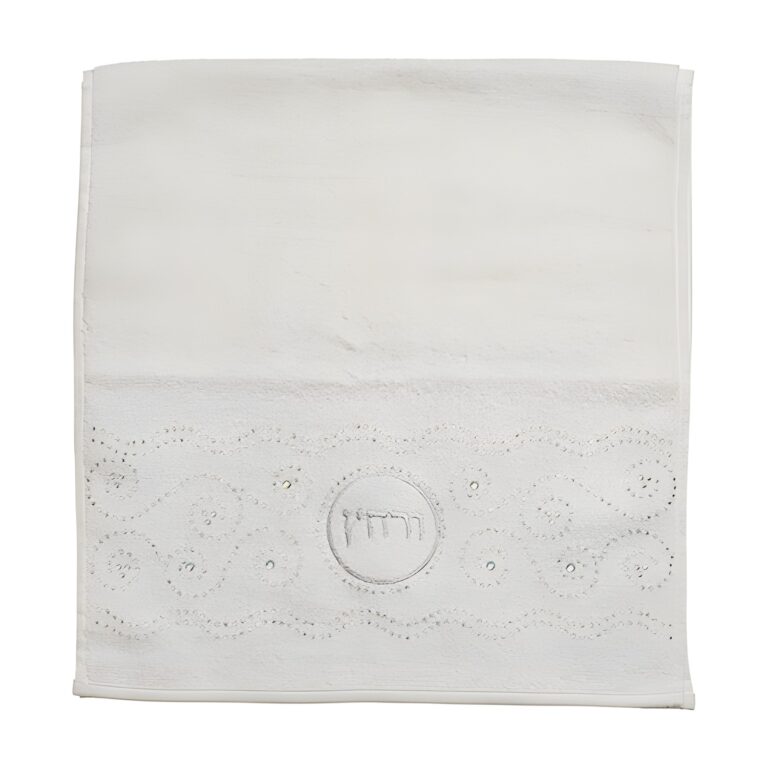 A Pair of White Hand Towels with Fancy Stones