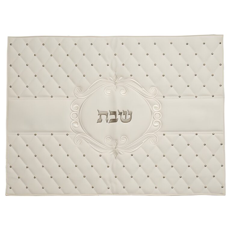 Leatherette Challah Cover 42*52 cm - White