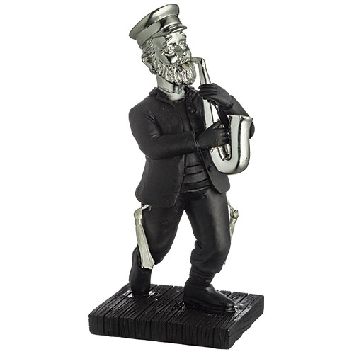 Polyresin Kleizmer Playing Saxophone 17 cm