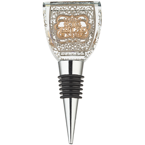 Crystal Wine Stopper 9 cm with Laser Cut Plaque