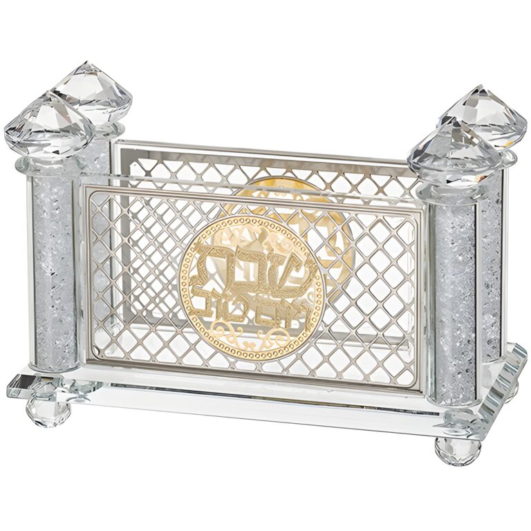 Crystal Napkin Holder with Metal Plate 10*17 cm