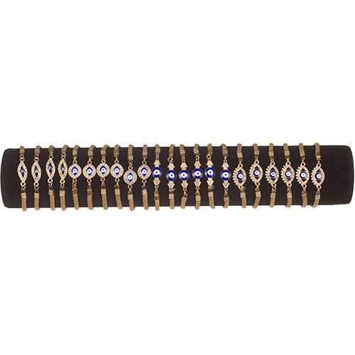 Bracelets with Amulets - Assorted Set 24 Pcs On Stand(14X24X7)