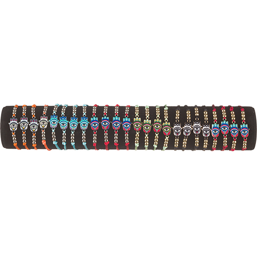 Bracelets with Amulets - Assorted Set 24 Pcs On Stand