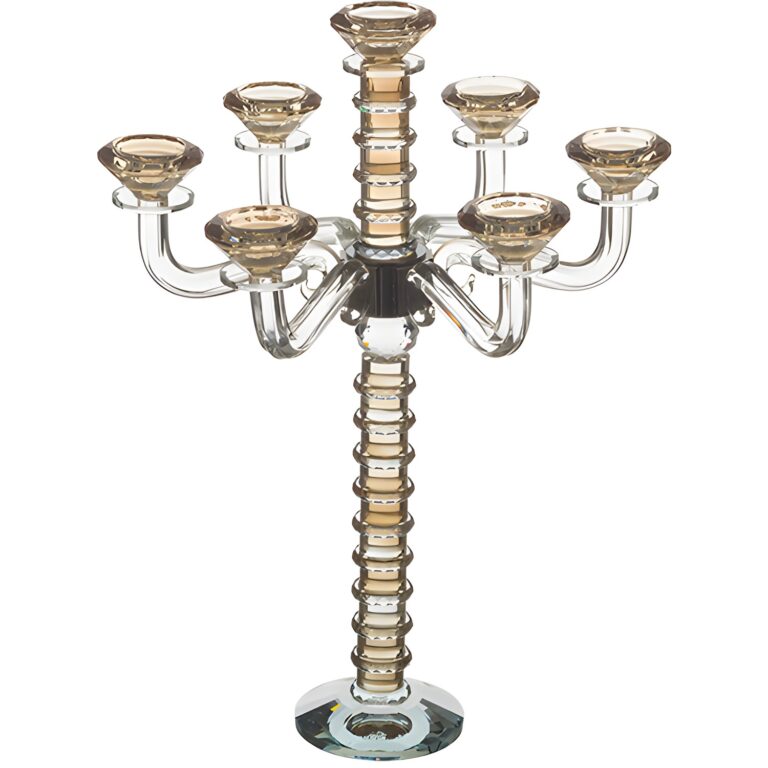 Crystal 7 Branch Candlesticks 42 cm