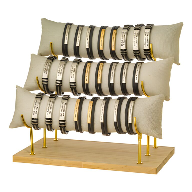 C Bracelets with Amulets - Assorted Set 24 pcs on Stand