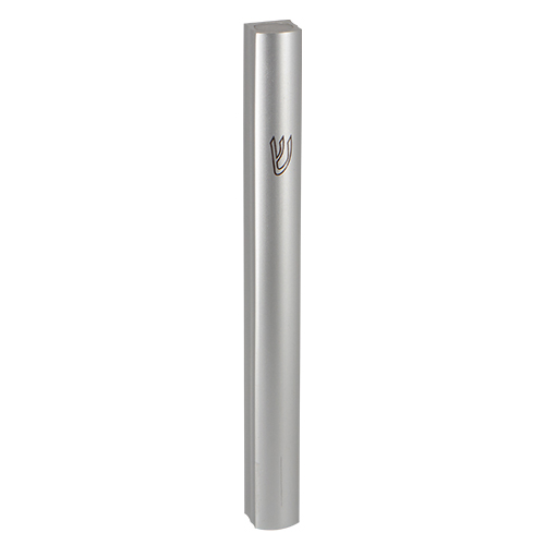 Aluminum Semi- Round Mezuzah 12cm- Matte