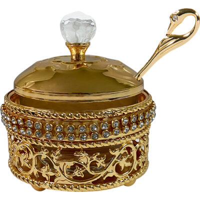Golden Filigreen Honey Dish