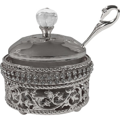 Metal Filigree Honey Dish