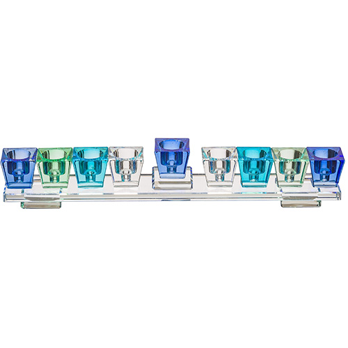 Crystal Elegant Hanukkiah 28x7 cm