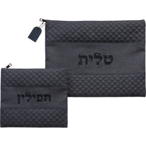 שש0706 סט טלית תפילין דמוי עור מהודר 3629 ס"מ
