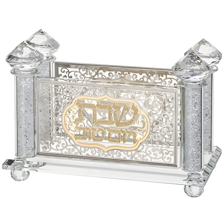 Crystal Napkin Holder with Metal Plate 10*17 cm