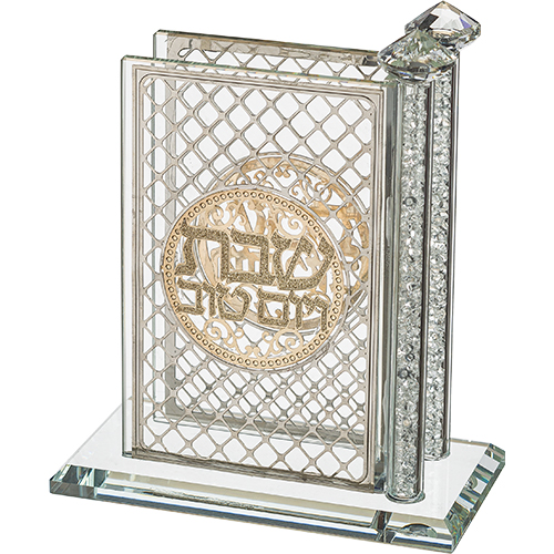 Crystal Matches Holder 12*12 cm with Plaque