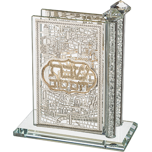 Crystal Matches Holder 12*12 cm with Plaque